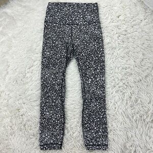 Lululemon Align High-Rise Crop 23" Venture Floral Alpine White Black